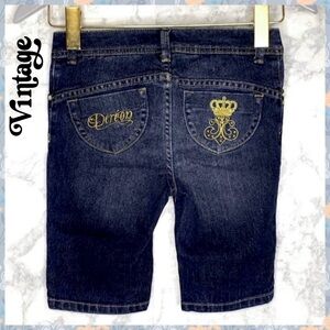 $10 Firm DEREON Crown Bermuda Embellished Denim Shorts Girls 8